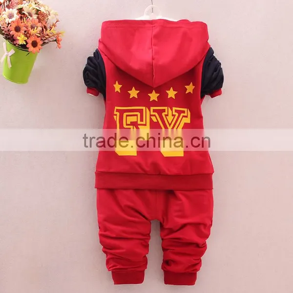 New Cotton Five-pointed Star Boy Long-sleeved Two-piece Suit photo-2