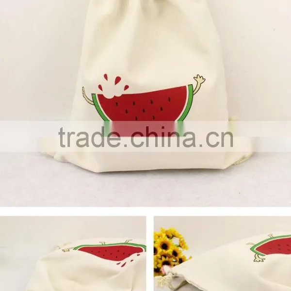 New Fashion Design Cotton Drawstring Backpack photo-2
