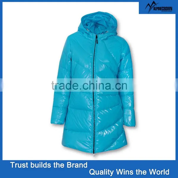 2016 Women Long Fashionable 90% Down 10% Feather Jacket photo-3
