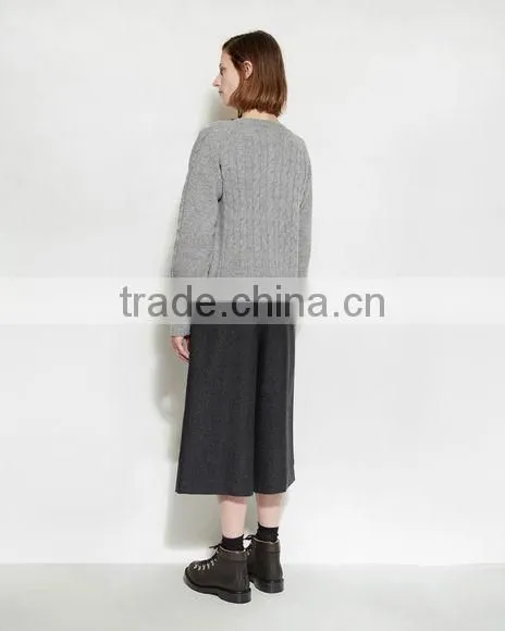 New Design Woolen Knitted Women Sweater Cardigan photo-3