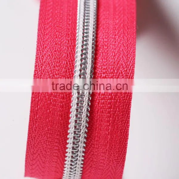 #5 Open End Silver Teeth Nylon Coil Zippers photo-3