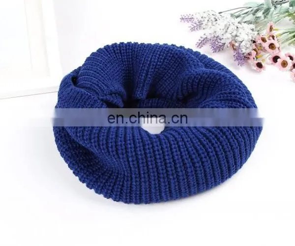2018 Colors Knitting Loop Winter Scarf Infinity photo-3