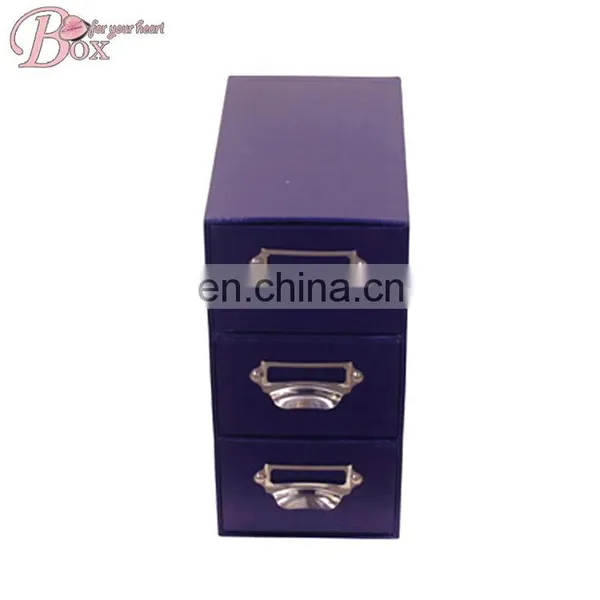 Navy Blue Custom Logo Drawer CD Box Clothes Storage Box photo-2