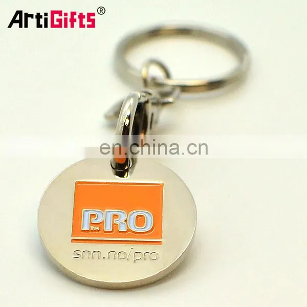 Metal Souvenir Custom Trolley Caddy Coin Keychain photo-5