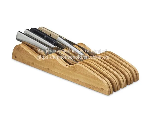Fresh Design Kitchen In-Drawer Bamboo Knife Block/ Holder