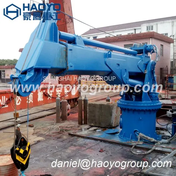 HAOYO Telescopic Boom Marine Deck Crane for Sale photo-2