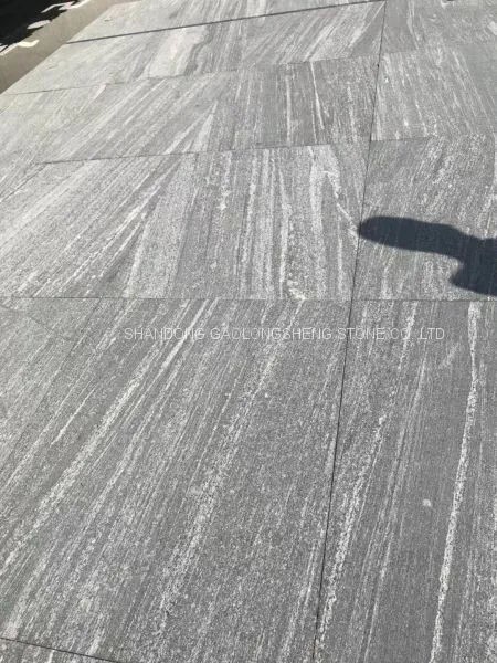 Grey Landscape Granite,Negro Santiago Granite,G302 ,Dark Grey Waves Veins Granite,grey Granite Wall Pavings photo-2