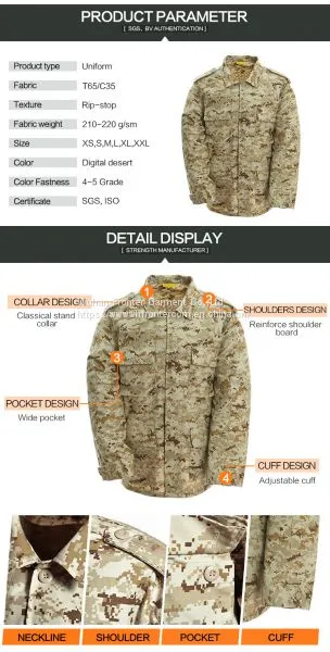 Wholesale T/C 65/35 Military Camouflage Battle Dress Uniform Bdu photo-4