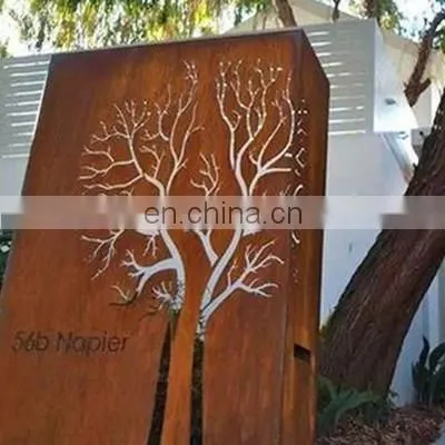 Art Decorative Wall Panels Laser Cut Corten Steel Wall photo-3