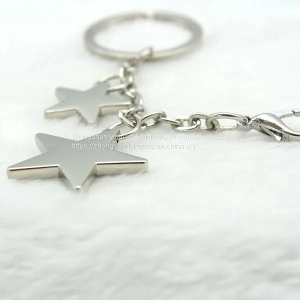Gold and Silver Star Keychains, Promotional Gifts, Corporate Gift