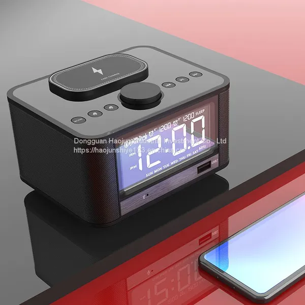 GREEN TIME M7QI Bluetooth Speaker Alarm Clock Subwoofer Home Multifunctional Music Clock Bedside Audio Radio photo-4