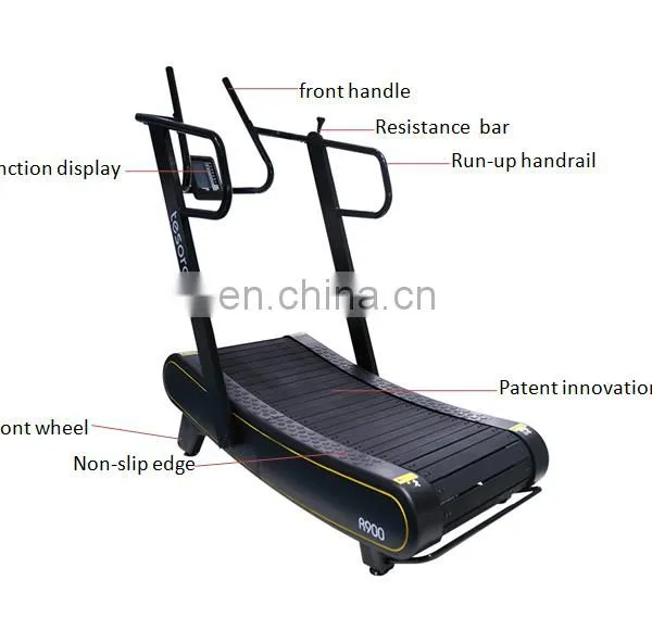 Running Machine Speed Unlimited Low Noise Fitness Gym Use Equipment for HIIT Strong Body Curved Treadmill & Air Runner photo-5