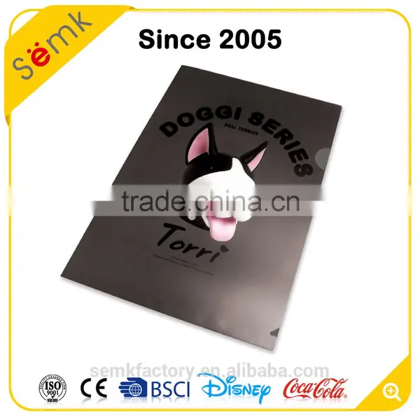 Semk Factory Cheap Plastic File Folder Cover Dog Clear Plastic Document Folder photo-2