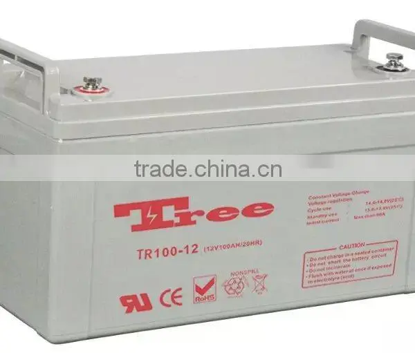 3 Years Warranty Maintenance Free 12v 100ah Gel Deep Cycle Battery for Power Plant photo-2