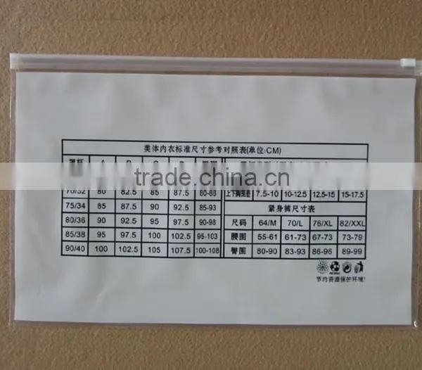 Clothes Packaging Slider Zipper Bag