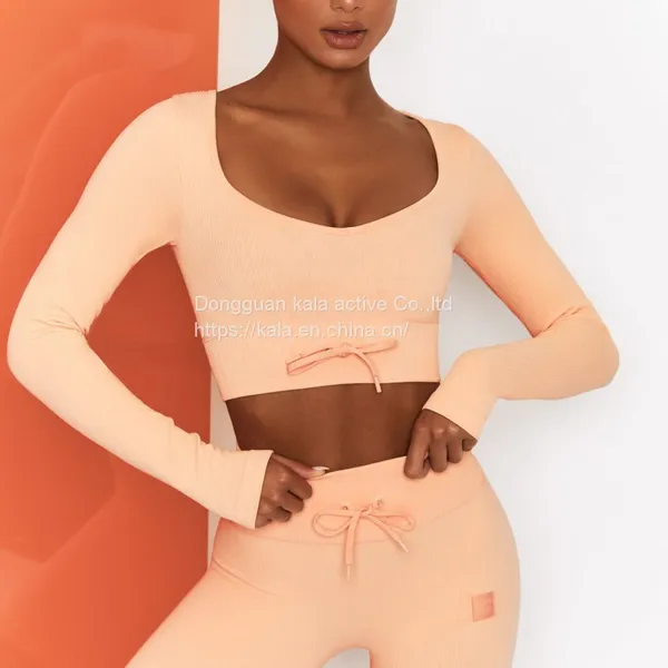 Hot Sales Girl Seamless Fitness & Yoga Wear High Quality Wholesales Workout Gym Sport Set photo-5