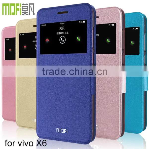 MOFi Original Leather Dot View Case for Vivo X6, Mobile Phone Flip Cover Housing for Vivo X6 photo-2