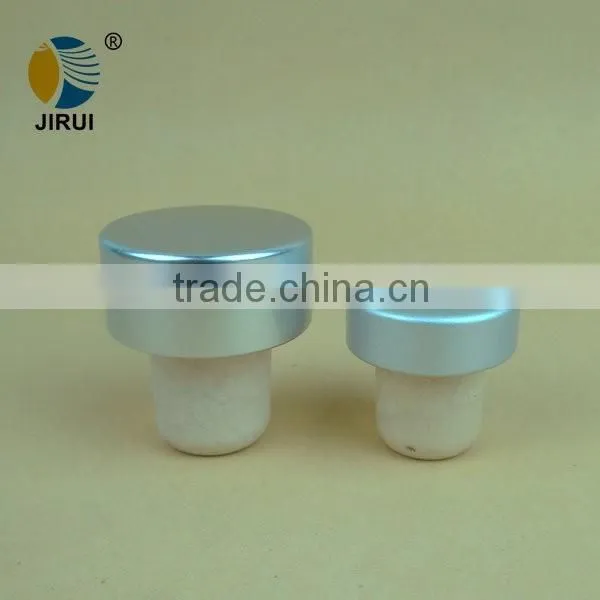 Plastic Synthetic Cork Stopper With Silver Aluminum Cover photo-3