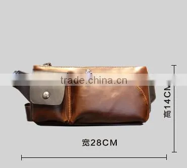 Wholesale Fashion Design PU Leather Men Chest Bag Shoulder Bags for Man photo-3
