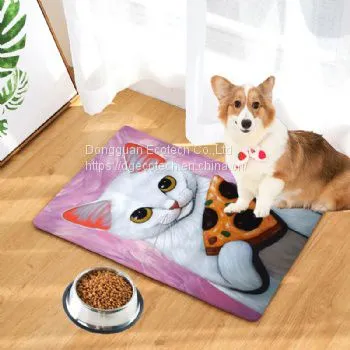 Full Color Dye Sublimation Printing Non Slip Neoprene Rubber Base Custom Printing Dog Cat Pig Pet Litter Pet Mats photo-5