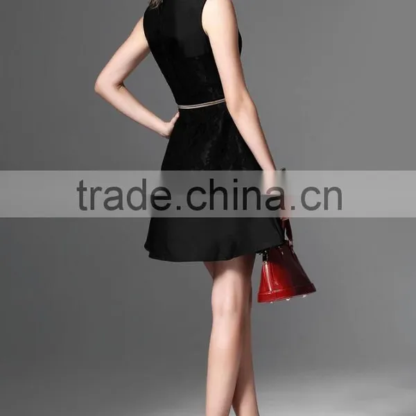 Sexy Slim Dress Sleevess Lace Dress Womans Evening Dress photo-4