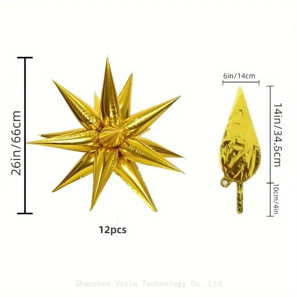 DIY 40-Inch Exploding Star Foil Balloons - for Mall & Party Background Decorations photo-2