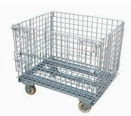 Wholesale Price Heavy Duty Galvanized Steel Folding Storage Cage for Logistic Transportation photo-5