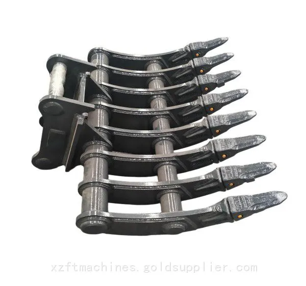 Heavy Duty Hydraulic Root Rake Excavator Attachment Stump Removal Rake Land Clearing Rake for Excavators photo-3