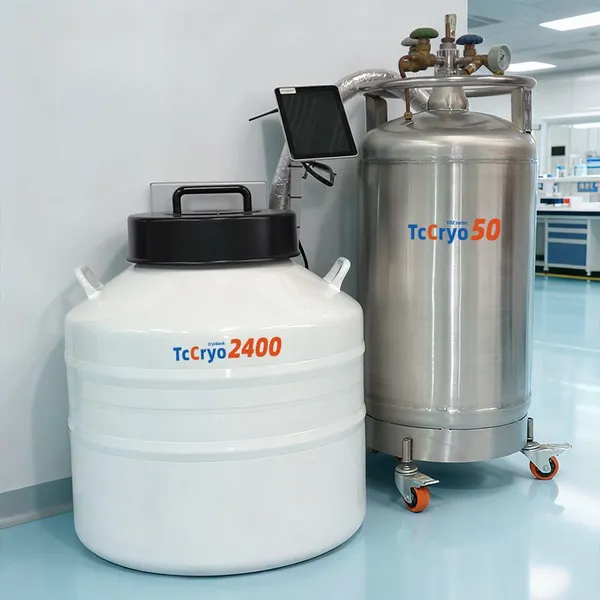 Cocos (Keeling) Islands TcCryo Cryobank 7200 Vapor Phase Liquid Nitrogen Freezer Cryogenic Bottle Canister For Liquid Nitrogen photo-4