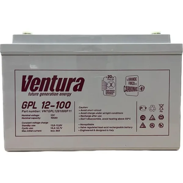 Ventura GPL 12-100 Made in China Batteries 12V100Ah Dangerous Goods Packaging Certificate