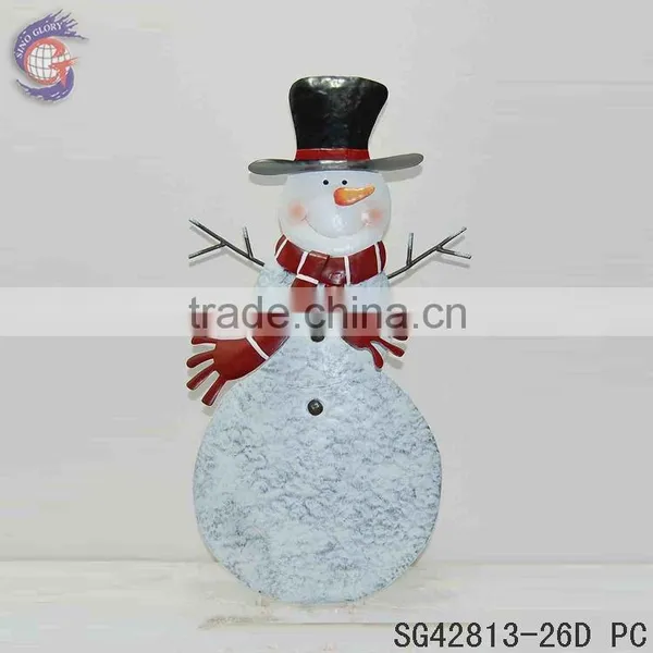 Rusty Outdoor Metal Snowman Ground Stake photo-4