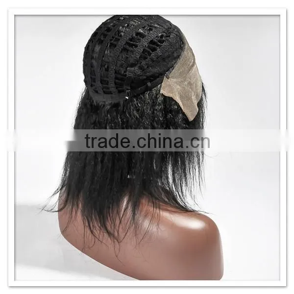 Hot Afro Kinky Straight Human Hair Lace Front Full Lace Silk Top Wig photo-5