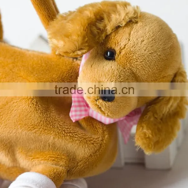 Cute Soft Plush Animal Bag/New Design Cuddly Toy Puppy Hand Zipper Bag/Plush Animal Handbag photo-2
