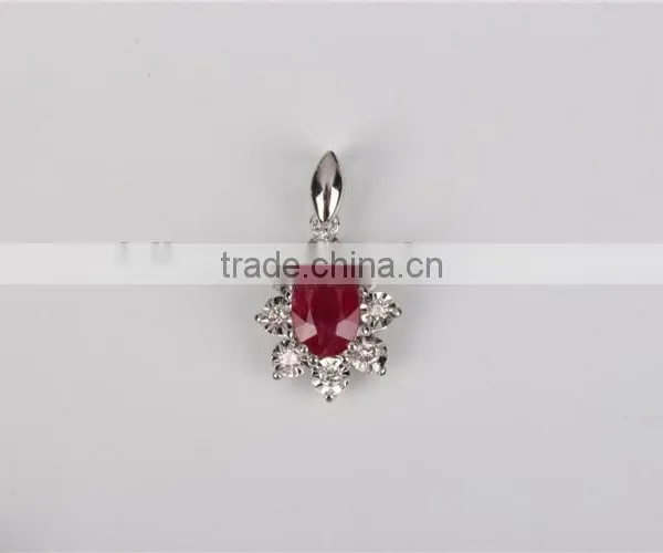 925 Sterling Silver Green Stone Jewelry Pendant Necklace photo-2