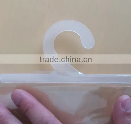 Top Grade Clear PVC Plastic Hanger Hook Bag With Snap Button photo-2