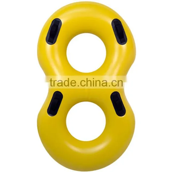 Big Double Ring Yellow Inflatable Adult Swim Ring photo-5