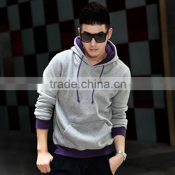 High Quality Custom Cheap Plain Pullover Hoodies photo-3