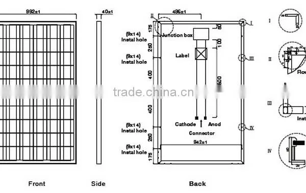 Photovoltaic Components 100W Renewable Energy Poly Solar Panels for Home Use photo-4