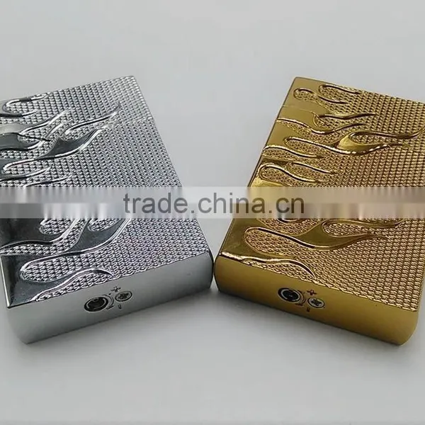 Gun Golden Plated Universal Gas Lighter Refill Battery Electric Lighter photo-4