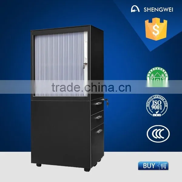 Tambour Door Cabinet, Mobile Cabinet With Drawers photo-2
