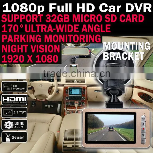 8.98mm Ultra Slim 1080p HD DVR Camera Camcorder Video HDMI G-sensor Dash Cam 2.7" Car Recorder photo-2