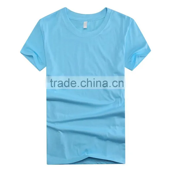 2016 Guangzhou LuoQi 160g Polyester Cotton O-neck Short Sleeve Print Cheap Promotion Custom Blank t Shirt photo-3