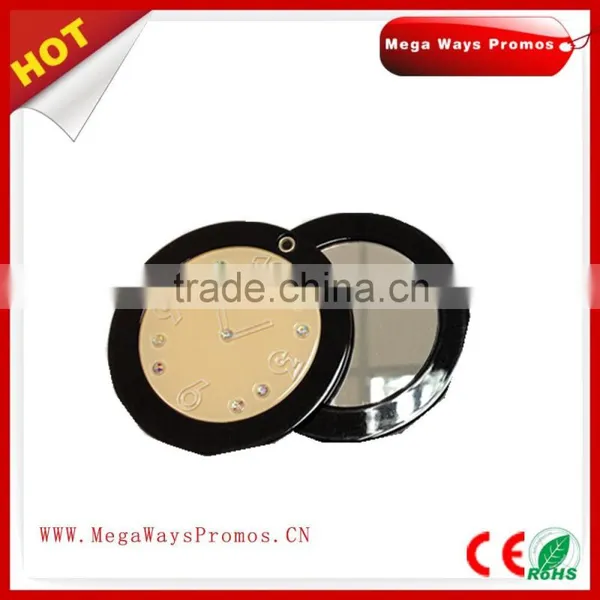 Sexy Girl Use Mini Scale Cosmetic Mirror Folded Mirror photo-2