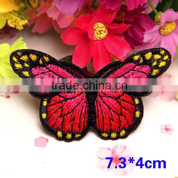 Custom Wholesale Colorful Butterfly Patches,Beautiful Embroidery Iron on Patches for Garment photo-6