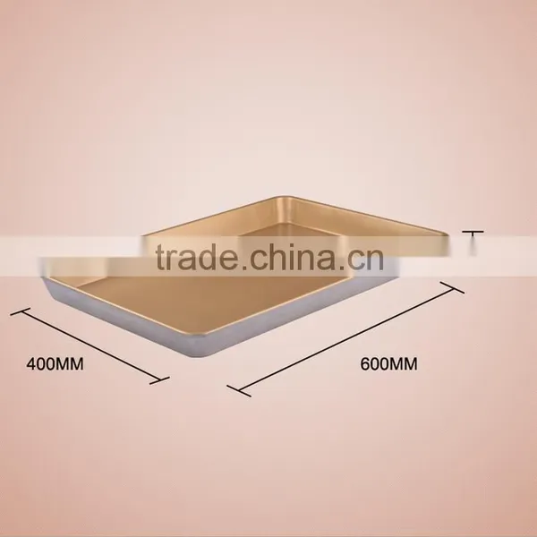 8936 BAKEST New Rectangular Flat Golden Non-stick Aluminum Alloy Deep Baking Pan/high Quality Baking Tray photo-2
