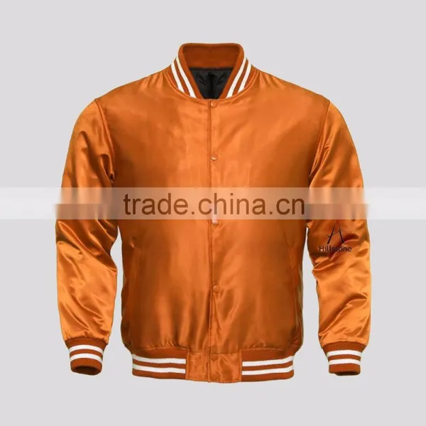 SATIN VARSITY JACKET 4025