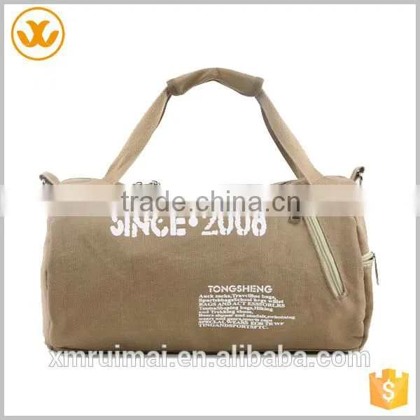 Branded Design Large Capacity Durable Sports Round Canvas Gym Bag