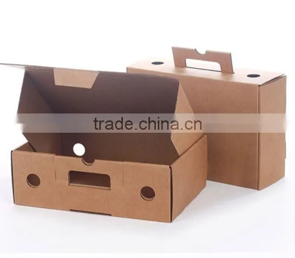 Custom Handle Packing Box Corrugated Paper Carton Box With Logo China Factory