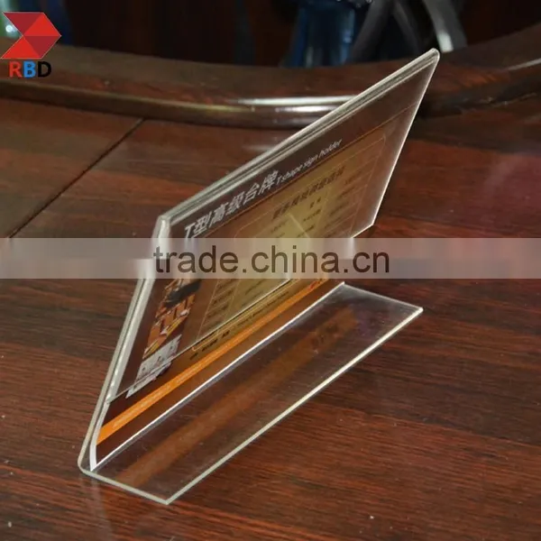 China Gold Supplier 5 x 7 Acrylic Sign Holder With Slant Back Design - Clear photo-4