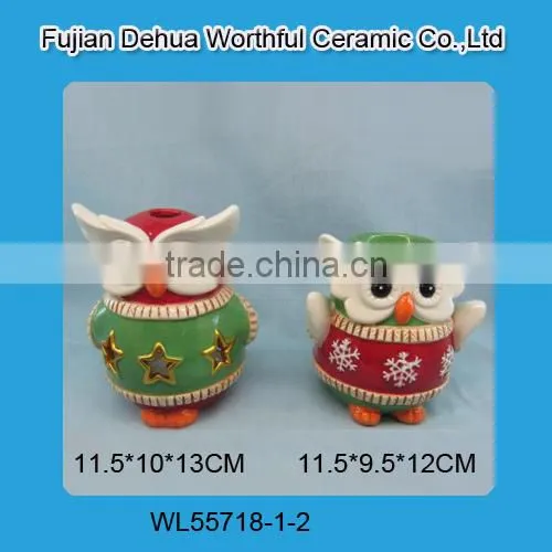 High Quality Ceramic Christmas Flower Pots,ceramic Owl Flower Pots photo-2